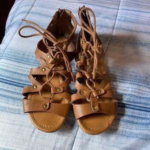 3/$15 Soda size 6 lace up Sandals